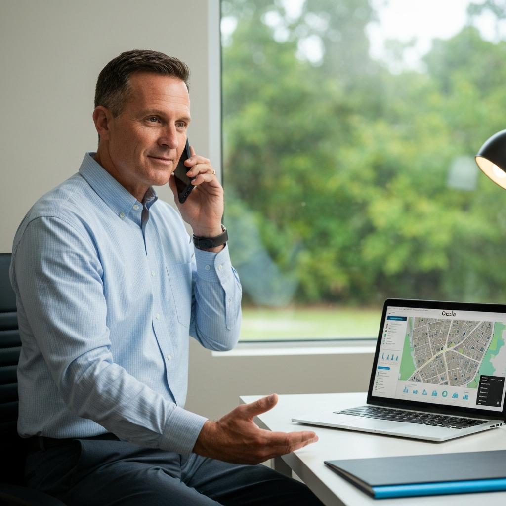 Ocala Realtor Discussing Real Estate Offer After Showing. 